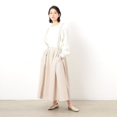 ＜COMME CA ISM (Women)＞ストライプサスペンダー付スカート（５２５０ＦＣ７５）