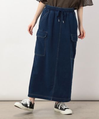 2682　こちらは専用です デニム風裏毛ナロースカート ／ セットアップ対応
