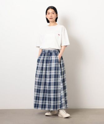 インディゴチェックスカート ／ セットアップ対応