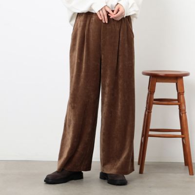＜COMME CA ISM (Women)＞ベロア　ワイドパンツ（５２５２ＰＡ７５）