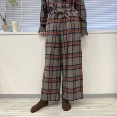 ＜COMME CA ISM (Women)＞ネルチェックパジャマイージーパンツ（５２５２ＰＡ７９）