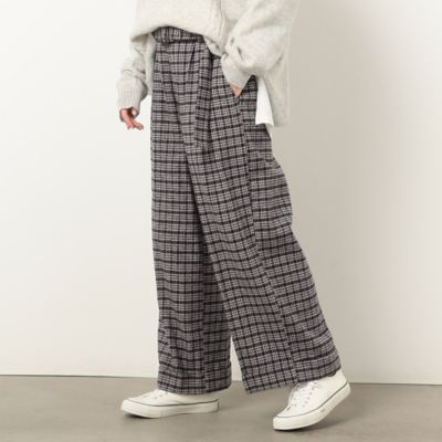 ＜COMME CA ISM (Women)＞コットンチェックパンツ（５２５２ＰＥ７６）