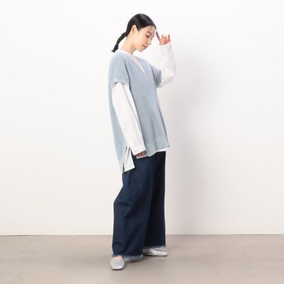 デニムフリンジ　ワイドパンツ／セットアップ対応（５２５２ＰＧ７０）