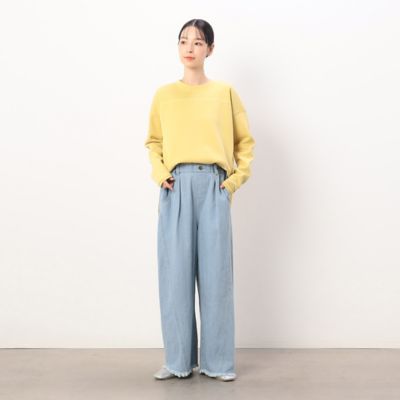 デニムフリンジ　ワイドパンツ／セットアップ対応（５２５２ＰＧ７０）