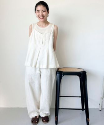 コットンリネンパンツ　／　セットアップ対応（５２５２ＰＧ７６）