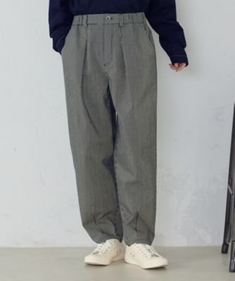 ＜COMME CA ISM (Women)＞ヒッコリー＆ツイル　テーパードパンツ（５２５２ＰＫ７４）