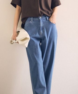 CINEMATIQ ストレッチデニムライクパンツ Cinematiq ストレッチデニムライクパンツ ブルー MS（CINEMATIQ