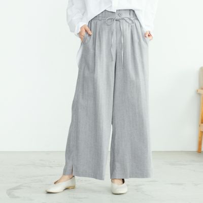 コットン ヘリンボーン ウエストリボン ワイドパンツ ５２５２ｐｎ８７ 三越伊勢丹オンラインストア 公式