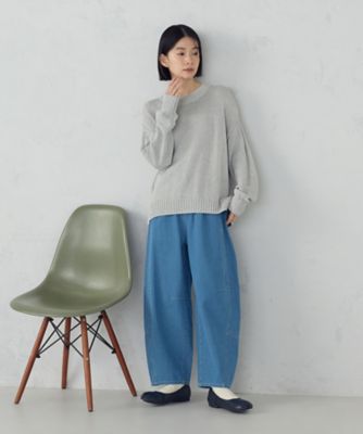 ダークブルーデニムとベージュパンツセット デニムカービーパンツ ／ セットアップ対応（5252PO71