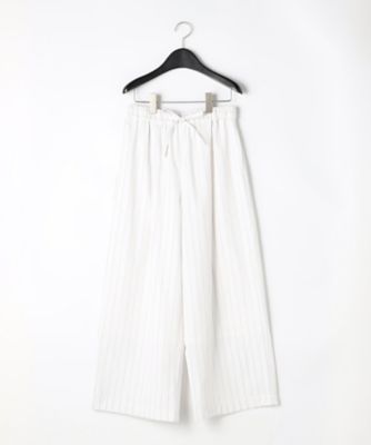 ＜COMME CA ISM (Women)＞シャンブレー　ワイドストライプパンツ（５２５２ＰＯ７５）