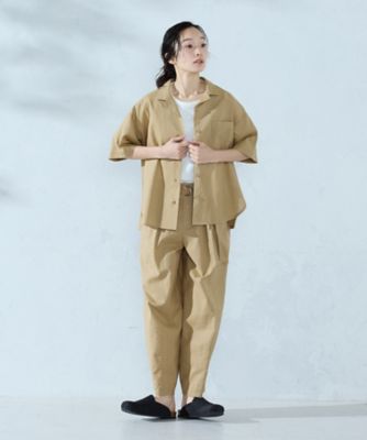 コットンリネンベルト付きパンツ／セットアップ対応（5252PO76