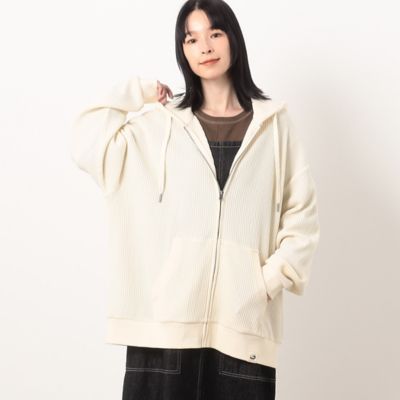 ＜COMME CA ISM (Women)＞ワッフル　ジップアップ　フードパーカ（５２５６ＣＥ７１）