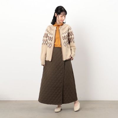 フェアアイル柄求心編みカーディガン（５２５７ＫＡ７２）