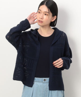 ＜三越伊勢丹/公式＞ COMME CA ISM (Women)/コムサ イズム フーディーカーディガン ネービーブルー トップス【三越伊勢丹/公式】