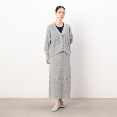 透かし編み　ニットカーディガン（５２５７ＫＧ７１）