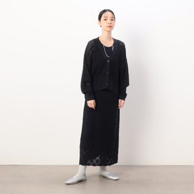 透かし編み　ニットカーディガン（５２５７ＫＧ７１）