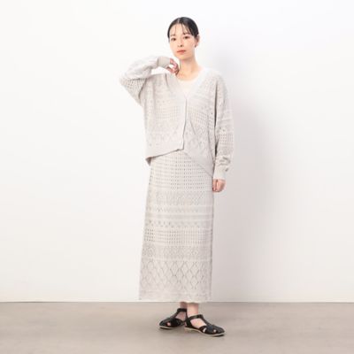 透かし編み　ニットカーディガン（５２５７ＫＧ７１）