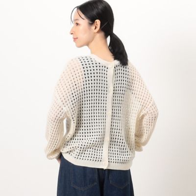 COMME CA ISM (Women)/コムサ　イズム アイレットメッシュ2WAY カーディガン(5257KG72)