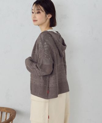 透かし編み フーディーカーディガン（5257KO70） | COMME CA