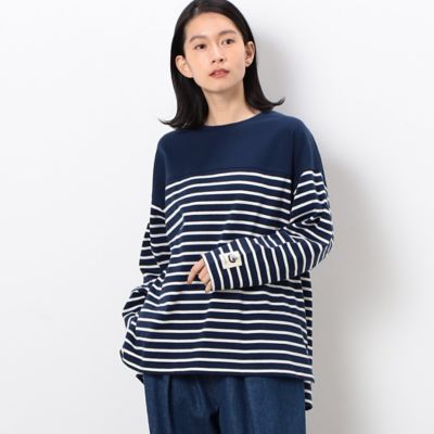 ボーダー切替ロングスリーブビッグＴシャツ（５２６８ＣＣ７３）