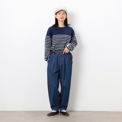 ボーダー切替ロングスリーブビッグＴシャツ（５２６８ＣＣ７３）