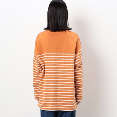 ボーダー切替ロングスリーブビッグＴシャツ（５２６８ＣＣ７３）
