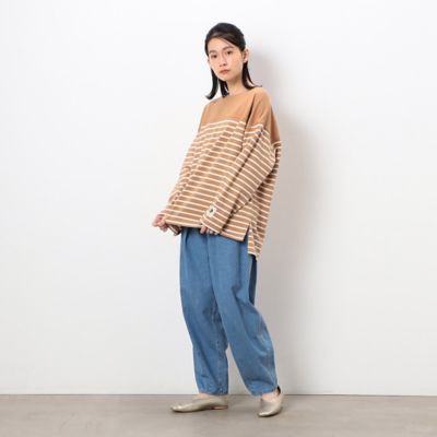ボーダー切替ロングスリーブビッグＴシャツ（５２６８ＣＣ７３）