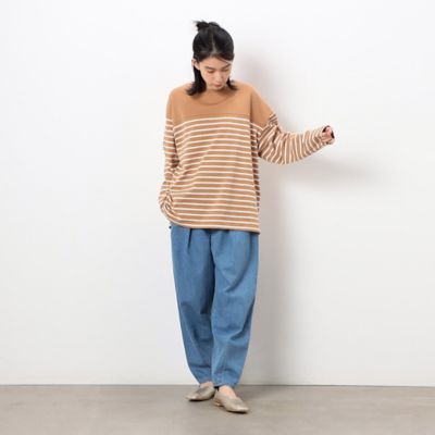 ボーダー切替ロングスリーブビッグＴシャツ（５２６８ＣＣ７３）