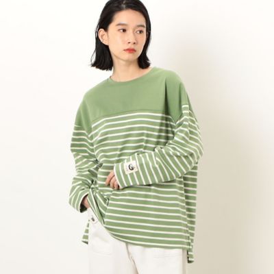 ボーダー切替ロングスリーブビッグＴシャツ（５２６８ＣＣ７３）