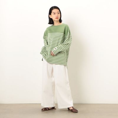 ボーダー切替ロングスリーブビッグＴシャツ（５２６８ＣＣ７３）