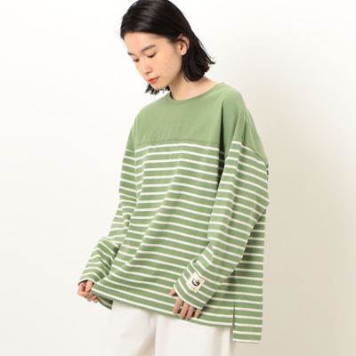 ボーダー切替ロングスリーブビッグＴシャツ（５２６８ＣＣ７３）