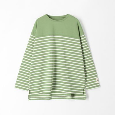 ボーダー切替ロングスリーブビッグＴシャツ（５２６８ＣＣ７３）