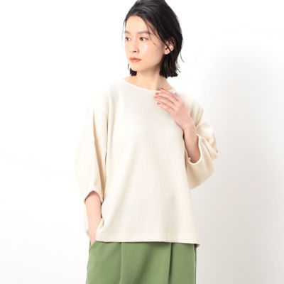 ＜COMME CA ISM (Women)＞ワッフルボリュームスリーブＴシャツ（５２６８ＣＣ７９）
