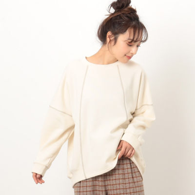 ＜COMME CA ISM (Women)＞裏起毛　ステッチ　スウェット（５２６８ＣＧ７０）