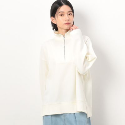 ＜三越伊勢丹/公式＞ COMME CA ISM (Women)/コムサ イズム ワッフルメロウ ハーフジッププルオーバー シロ トップス【三越伊勢丹/公式】