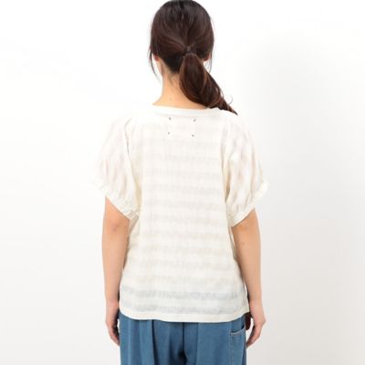シアーボーダー　ドルマンスリーブＴシャツ（５２６８ＣＧ８３）