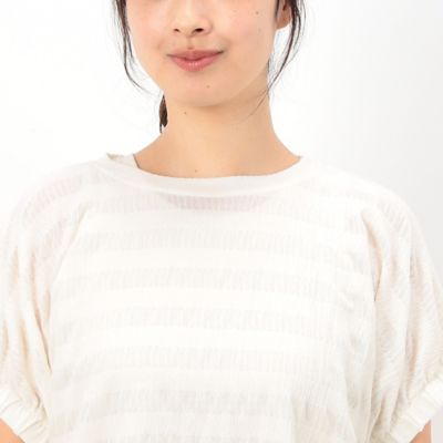 シアーボーダー　ドルマンスリーブＴシャツ（５２６８ＣＧ８３）