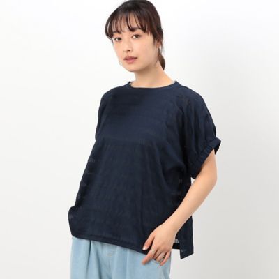 シアーボーダー　ドルマンスリーブＴシャツ（５２６８ＣＧ８３）