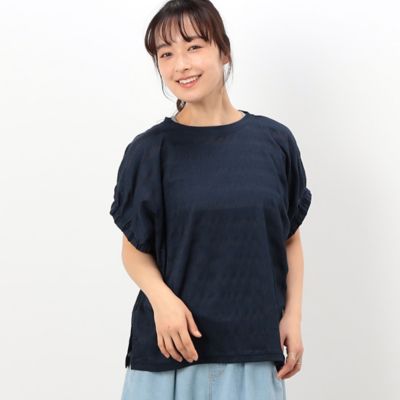 シアーボーダー　ドルマンスリーブＴシャツ（５２６８ＣＧ８３）