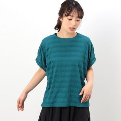シアーボーダー　ドルマンスリーブＴシャツ（５２６８ＣＧ８３）