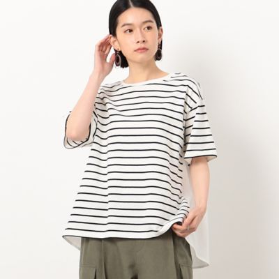 ボーダー　バックフレアＴシャツ（５２６８ＣＧ８８）