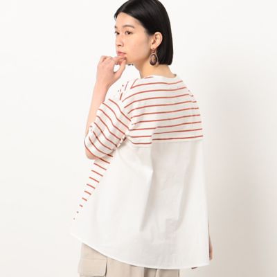 ボーダー　バックフレアＴシャツ（５２６８ＣＧ８８）
