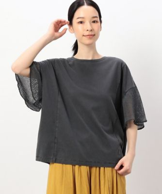 【　速乾　】袖メッシュピグメント加工Ｔシャツ（５２６８ＣＩ７１）