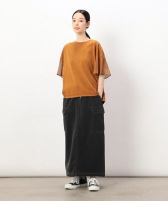 【　速乾　】袖メッシュピグメント加工Ｔシャツ（５２６８ＣＩ７１）