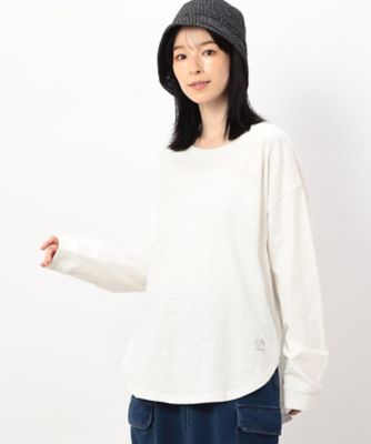 ＜COMME CA ISM (Women)＞【　速乾　】綿１００％　スラブ長袖Ｔシャツ（５２６８ＣＩ７４）