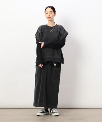 【セットアイテム】デニム風裏毛ベスト＋ロング長袖Ｔシャツ　／　セットアップ対応（５２６８ＣＩ７６）