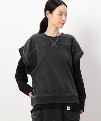 【セットアイテム】デニム風裏毛ベスト＋ロング長袖Ｔシャツ　／　セットアップ対応（５２６８ＣＩ７６）
