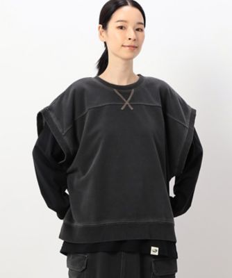 【セットアイテム】デニム風裏毛ベスト＋ロング長袖Ｔシャツ　／　セットアップ対応（５２６８ＣＩ７６）