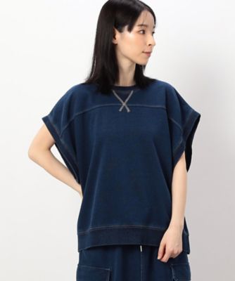 【セットアイテム】デニム風裏毛ベスト＋ロング長袖Ｔシャツ　／　セットアップ対応（５２６８ＣＩ７６）