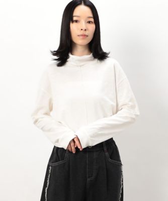 綿１００％　スラブ　ハイネックＴシャツ　（長袖）（５２６８ＣＩ７７）
